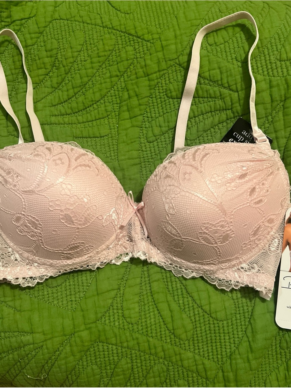 René Rofé Women's Lace Push-Up Bra in Light Pink Size 34C NWT